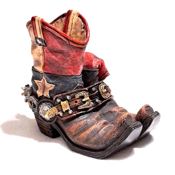 Other - 🤠 Western Cowboy Boot Ceramic Figurine – Rustic Home Décor Accent